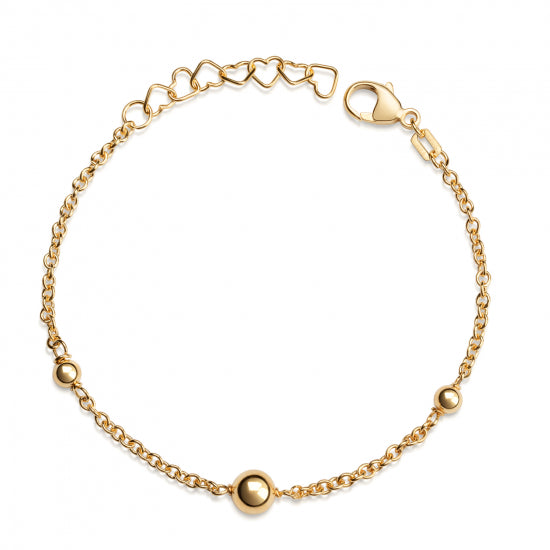Armband mit 3 Kugeln Silber 925 3 Milliemes vergoldet