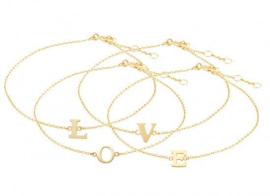 Buchstaben-Armband Gold 585