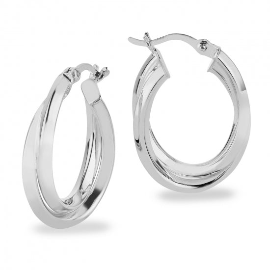 Creolen twisted Silber 925