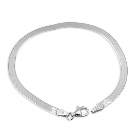 Doppelpanzerarmband flach Silber 925