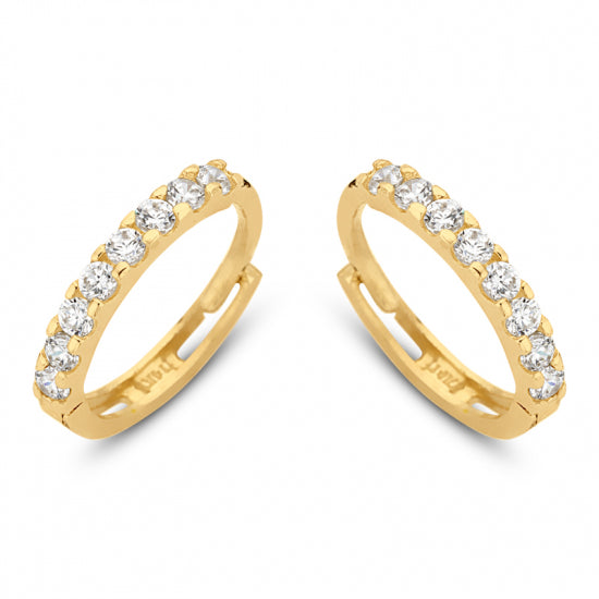 Creolen mit 16 Zirkonia Gold 585