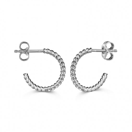 Ohrringe Creolen twisted Silber 925