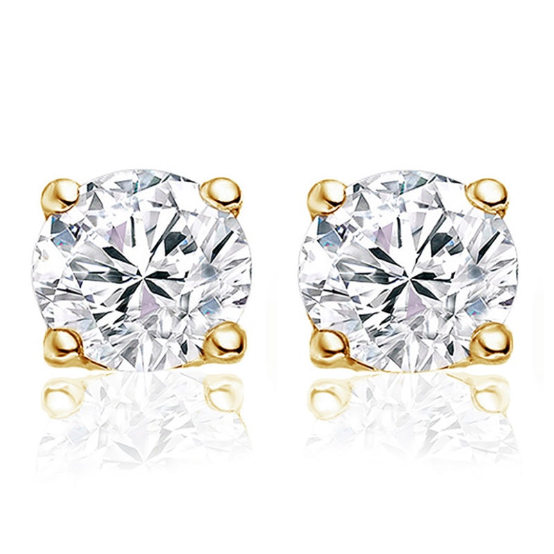 Ohrringe Zirkonia Echt Silber 925 vergoldet