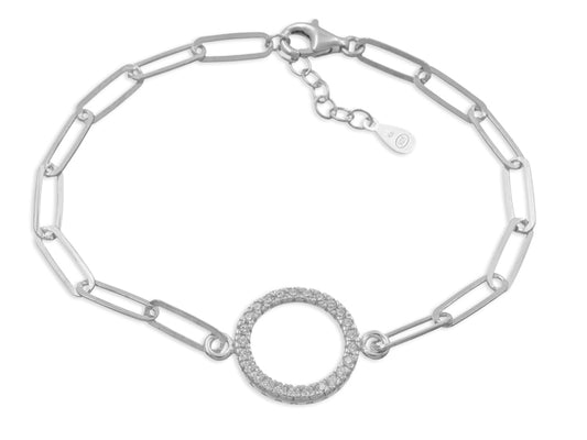 Armband Kreis mit 26 Zirkonia Silber 925