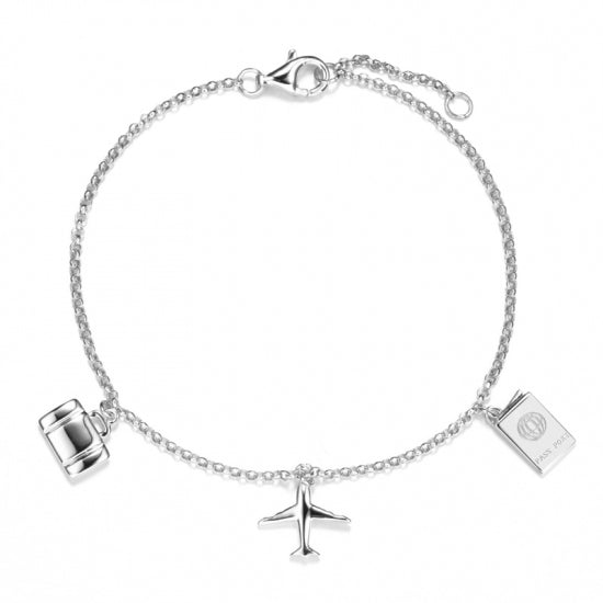 Armband Traveller mit 3 Anhänger Silber 925