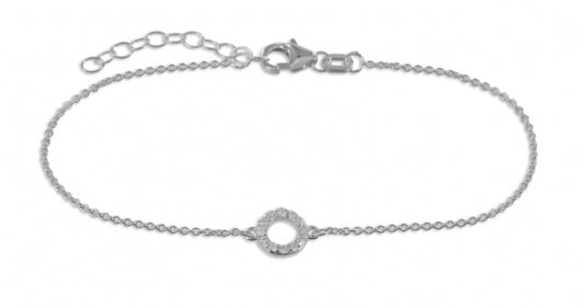 Armband mit 12 Zirkonia Silber 925