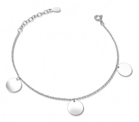 Armband mit 3 Plättchen Silber 925