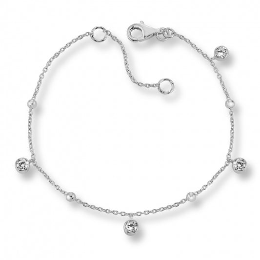 Armband mit Zirkonia/Kugeln Silber 925