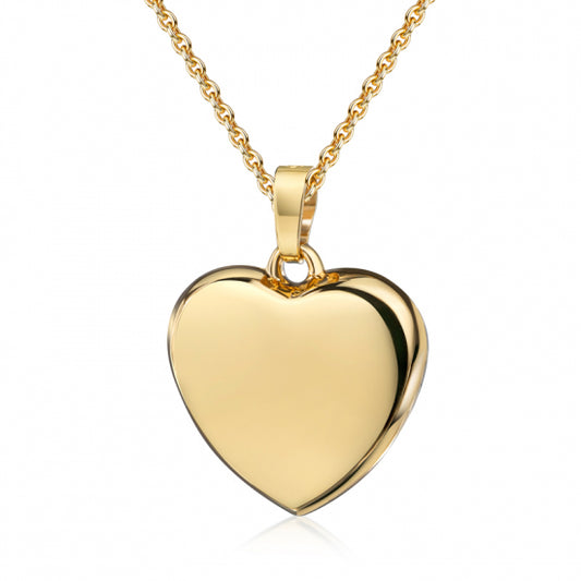 Halskette mit Anhänger Herz 10 Milliemes vergoldet Silber 925