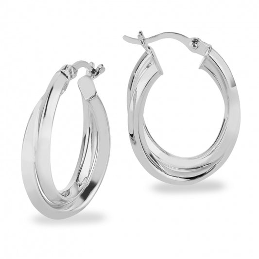 Creolen twisted Silber 925