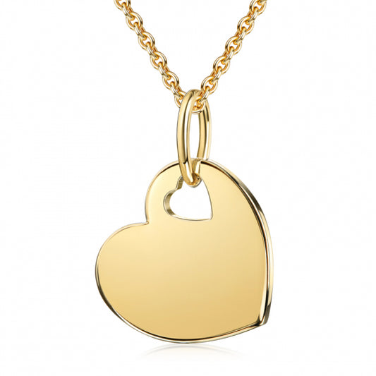 Halskette mit Herz Silber 925 10 Milliemes vergoldet