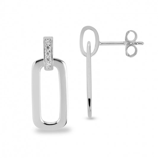 Ohrringe mit 10 Zirkonia Silber 925